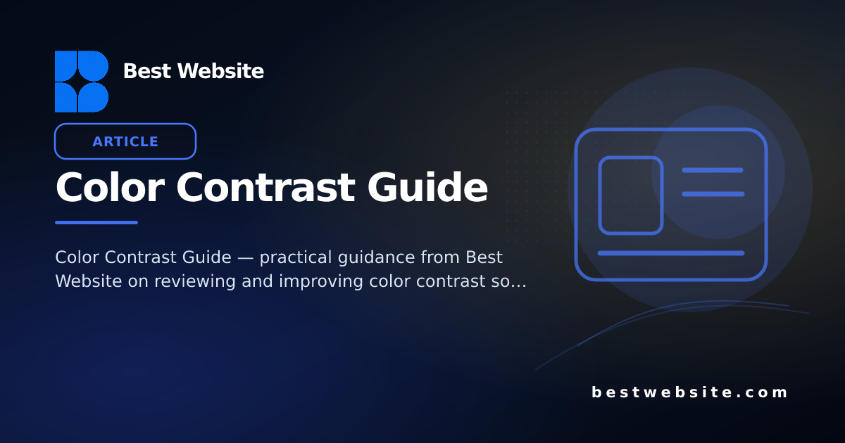 Color Contrast Guide • Blog • Best Website