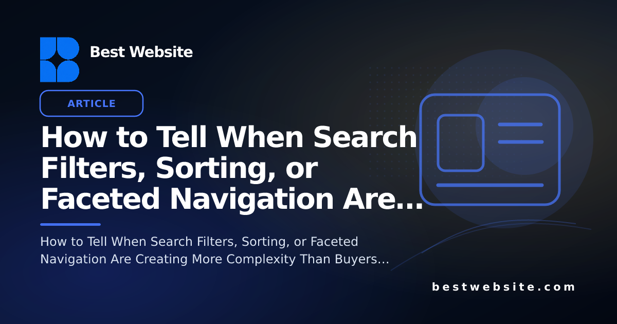 How to Tell When Search Filters, Sorting, or Faceted Navigation Are ...