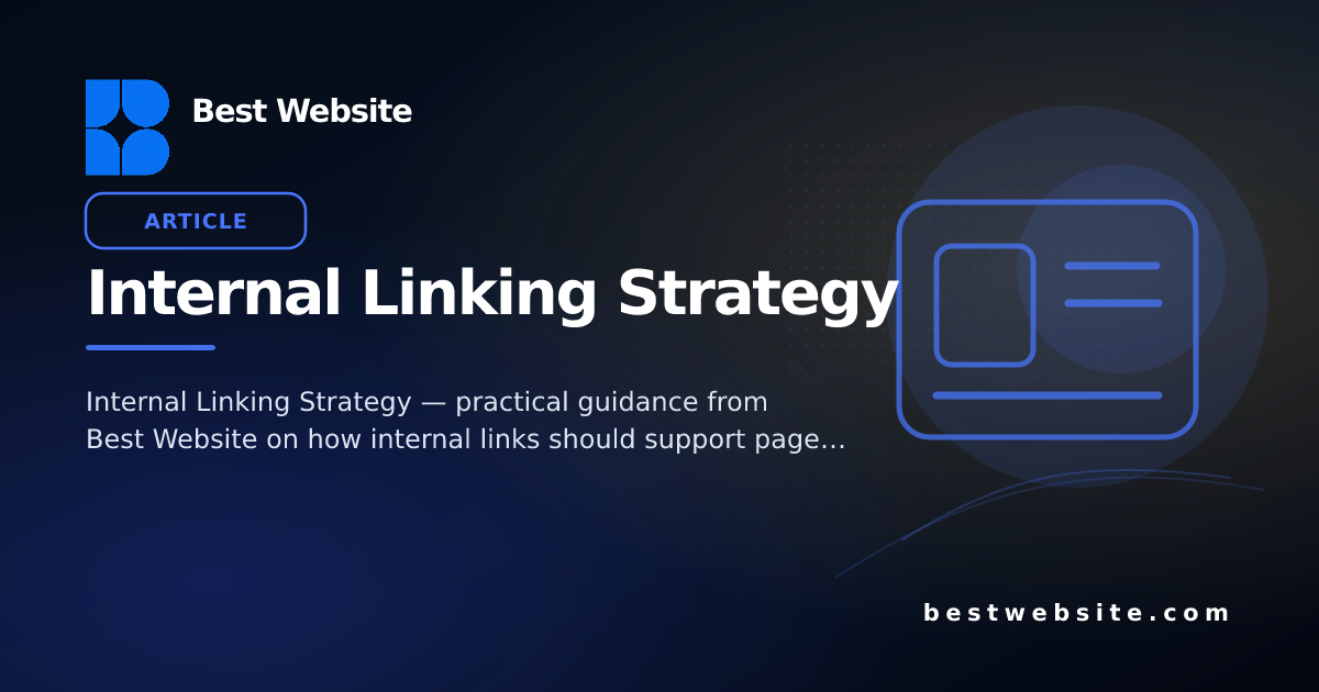 Web Linking Roles Internal Linking Strategy • Blog • Best Website